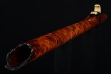 Redwood Burl Native American Flute, Minor, Mid G-4, #F3I